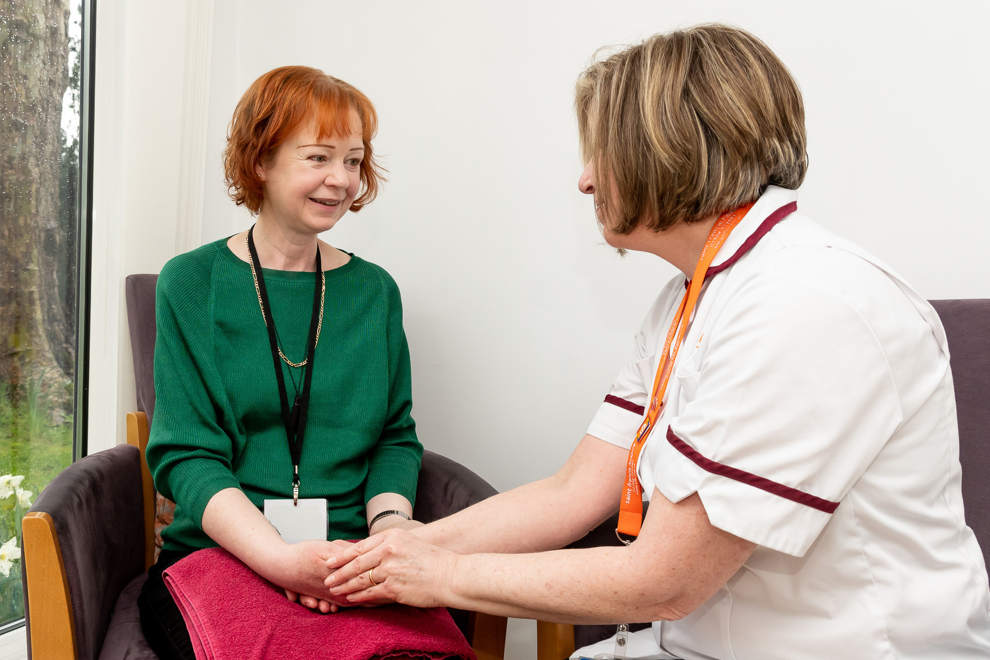 Joan with Sharon Williams hand reflexology