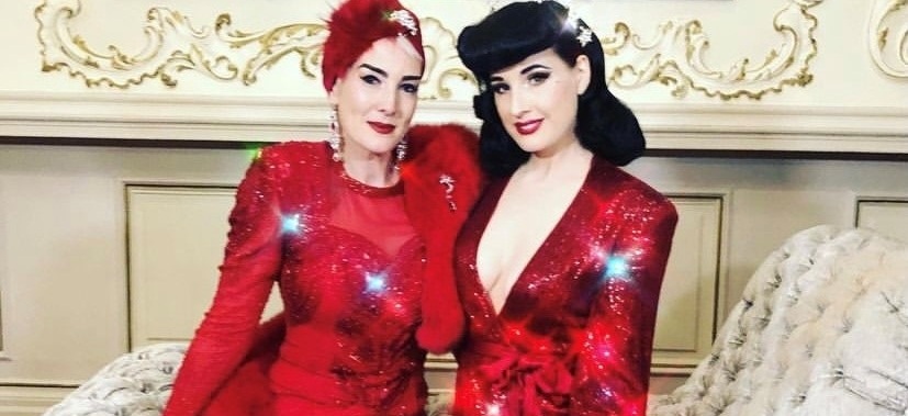 Gemma meets Dita in 20 charity shop dress (cropped)