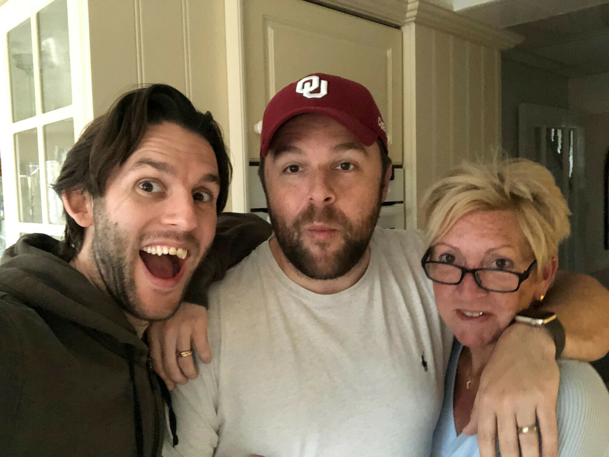 Ryan, with his brother Adam and Ann