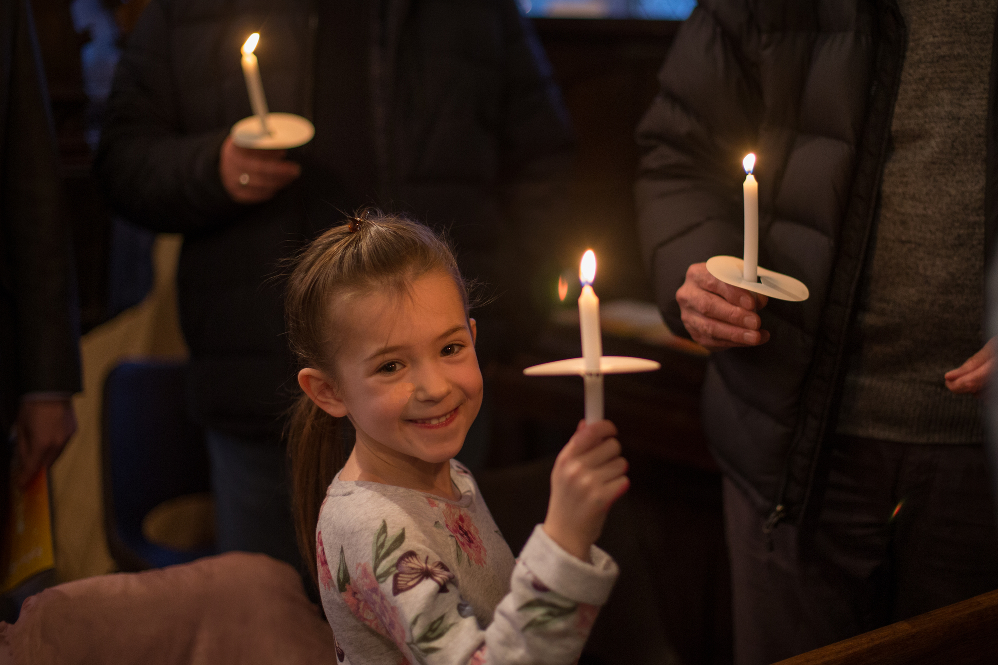 St John's - little girl with a candle