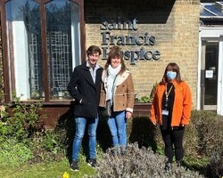 Tina Briden with her son Alfie with Michelle Gower, Supporter Liaison Officer at the hospice resized