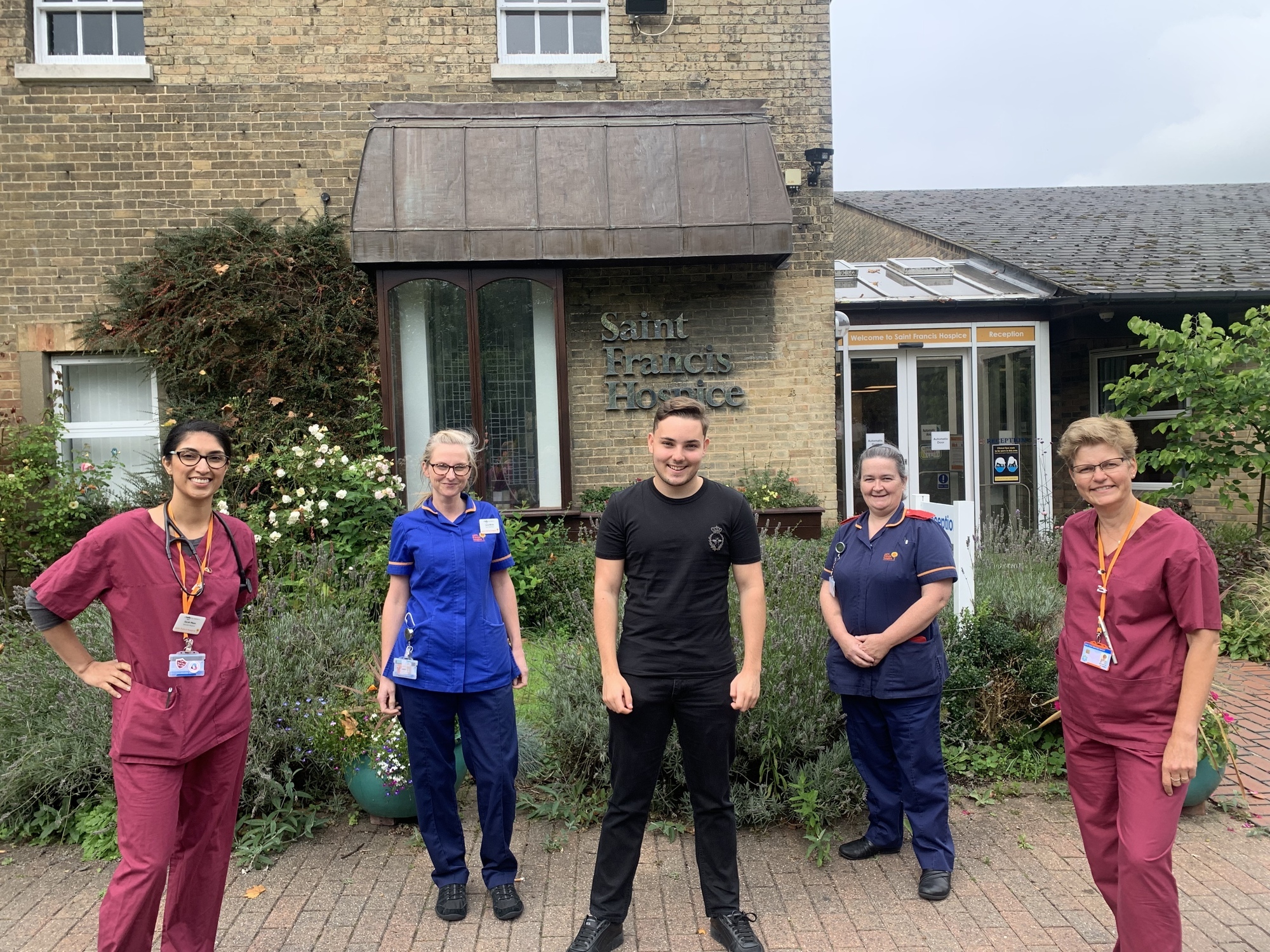 Jack Sullivan with the medical team at Saint Francis Hospice