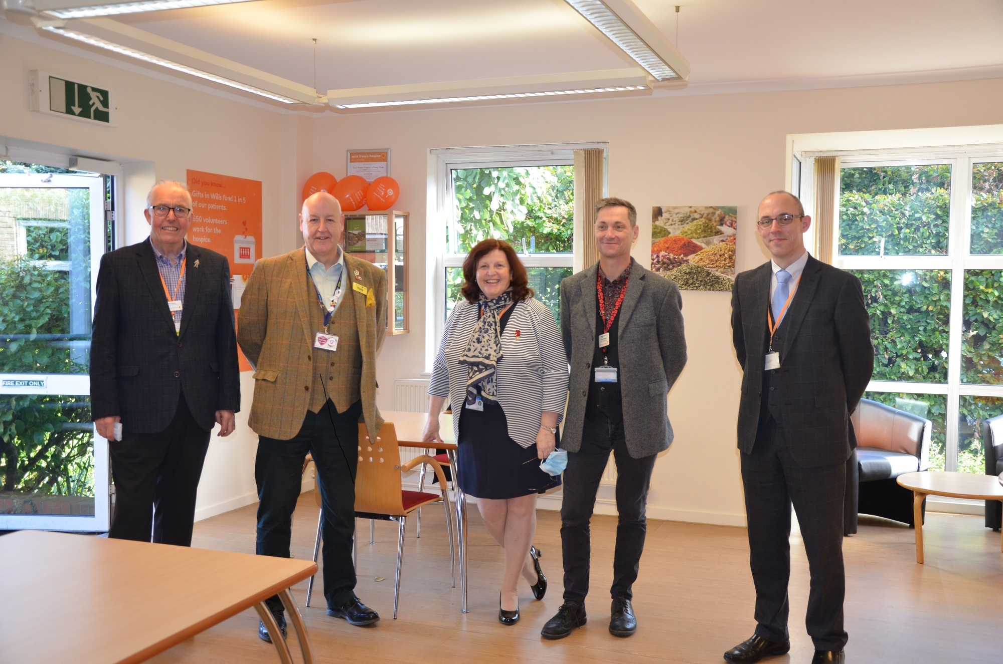 L-R Paul Gwinn, Trustee at saint Francis Hospice, Tony McLean, Chief Executive of St Joseph's H